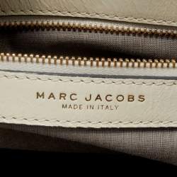 Pre Owned Marc Jacobs Cream Quilted Leather Stam Satchel