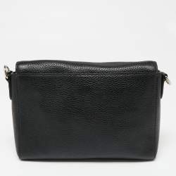 Pre Owned Marc Jacobs Black Leather Fleur Haze Shoulder Bag