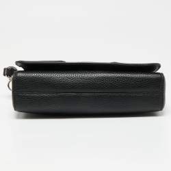 Pre Owned Marc Jacobs Black Leather Fleur Haze Shoulder Bag