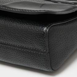 Pre Owned Marc Jacobs Black Leather Fleur Haze Shoulder Bag