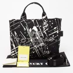مملوكة مسبقًا Marc Jacobs Black Canvas Splatter Paint Tote