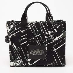 مملوكة مسبقًا Marc Jacobs Black Canvas Splatter Paint Tote