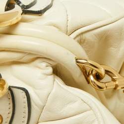 Pre Owned Marc Jacobs Off-White Leather Stam Satchel