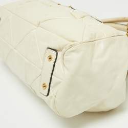 Pre Owned Marc Jacobs Off-White Leather Stam Satchel