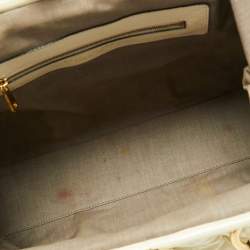 Pre Owned Marc Jacobs Off-White Leather Stam Satchel