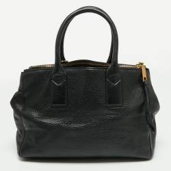Pre Owned Marc Jacobs Black Leather Recruit East West Tote