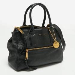Pre Owned Marc Jacobs Black Leather Recruit East West Tote