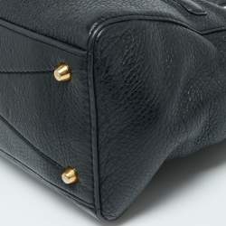 Pre Owned Marc Jacobs Black Leather Recruit East West Tote
