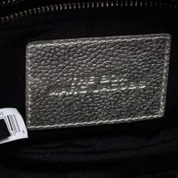 Pre Owned Marc Jacobs Silver Leather The Box 20 Top Handle Bag