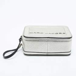 Pre Owned Marc Jacobs Silver Leather The Box 20 Top Handle Bag