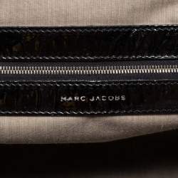 Pre Owned Marc Jacobs Black Quilted Patent Leather Stam Satchel