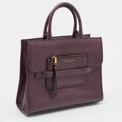 Pre Owned Marc Jacobs Burgundy Leather Madison North South Tote
