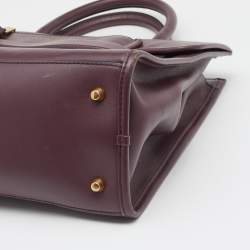 Pre Owned Marc Jacobs Burgundy Leather Madison North South Tote