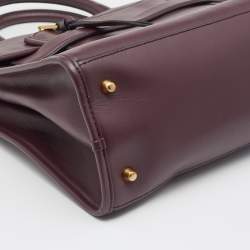 Pre Owned Marc Jacobs Burgundy Leather Madison North South Tote