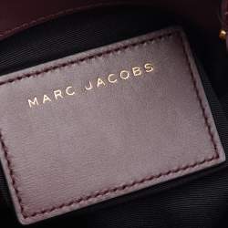 Pre Owned Marc Jacobs Burgundy Leather Madison North South Tote