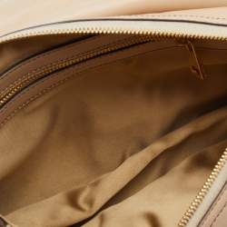 Marc Jacobs Beige Leather Crystal Embellished Flap Top Handle Bag