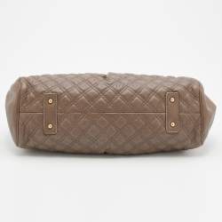Marc Jacobs Grey Quilted Leather Stam Satchel