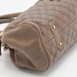 Marc Jacobs Grey Quilted Leather Stam Satchel