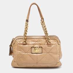 Marc Jacobs Beige Leather Patchwork Ines Satchel