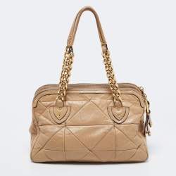 Marc Jacobs Beige Leather Patchwork Ines Satchel
