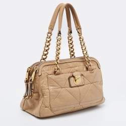 Marc Jacobs Beige Leather Patchwork Ines Satchel