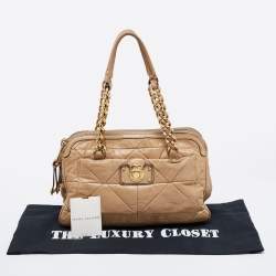 Marc Jacobs Beige Leather Patchwork Ines Satchel