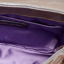 Pre Owned Marc Jacobs Brown/Grey Calfhair and Suede Flap Shoulder Bag