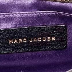 Pre Owned Marc Jacobs Brown/Grey Calfhair and Suede Flap Shoulder Bag