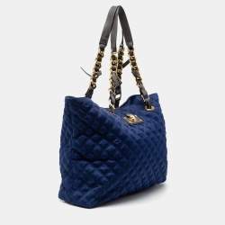 Pre Owned Marc Jacobs Navy Blue Quilted Fabric Tote