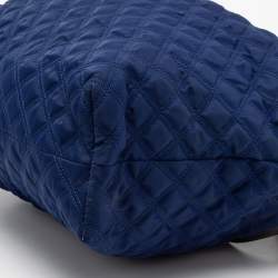Pre Owned Marc Jacobs Navy Blue Quilted Fabric Tote