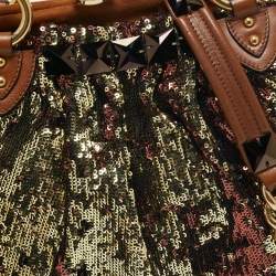 Marc Jacobs Multicolor Sequins And Suede New York Rocker Stam Shoulder Bag