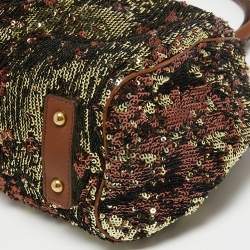 Marc Jacobs Multicolor Sequins And Suede New York Rocker Stam Shoulder Bag
