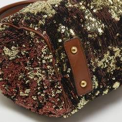Marc Jacobs Multicolor Sequins And Suede New York Rocker Stam Shoulder Bag