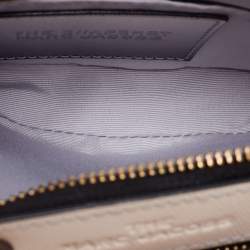 Pre Owned Marc Jacobs White/Grey Leather Resin Handle Snapshot CrossBody Bag