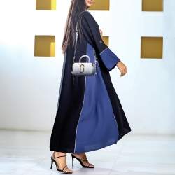 Pre Owned Marc Jacobs White/Grey Leather Resin Handle Snapshot CrossBody Bag