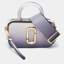 MARC JACOBS: The Snapshot bag in tricolor saffiano leather - Navy