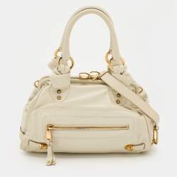 Marc Jacobs Off White Leather Stam Satchel