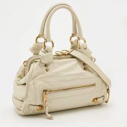 Marc Jacobs Off White Leather Stam Satchel