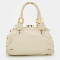 Marc Jacobs Off White Leather Stam Satchel