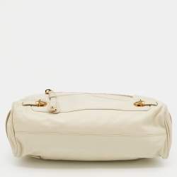 Marc Jacobs Off White Leather Stam Satchel