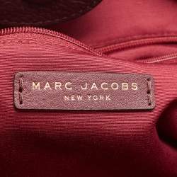 Pre Owned Marc Jacobs Burgundy Leather Empire City Satchel