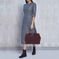 Pre Owned Marc Jacobs Burgundy Leather Empire City Satchel