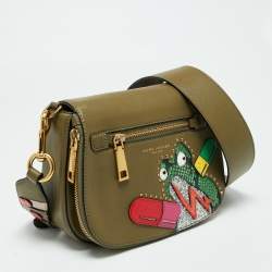 Pre Owned Marc Jacobs Green Leather Frog Shoulder Bag