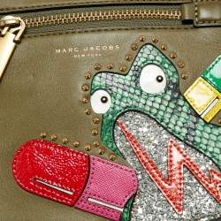 Pre Owned Marc Jacobs Green Leather Frog Shoulder Bag