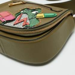 Pre Owned Marc Jacobs Green Leather Frog Shoulder Bag