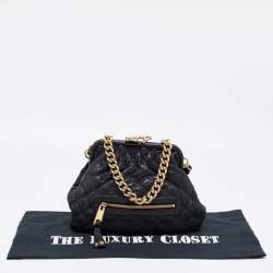 Pre Owned Marc Jacobs Black Quilted Leather Little Stam Shoulder Bag