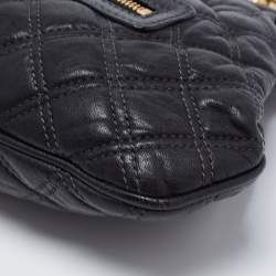 Pre Owned Marc Jacobs Black Quilted Leather Little Stam Shoulder Bag