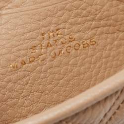 Pre Owned Marc Jacobs Tan Quilted Leather The Status Flap Crossbody Bag