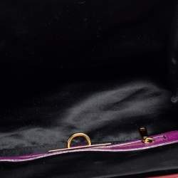 Pre Owned Marc Jacobs Red Patent Leather Stam Satchel