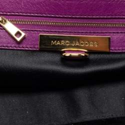Pre Owned Marc Jacobs Red Patent Leather Stam Satchel